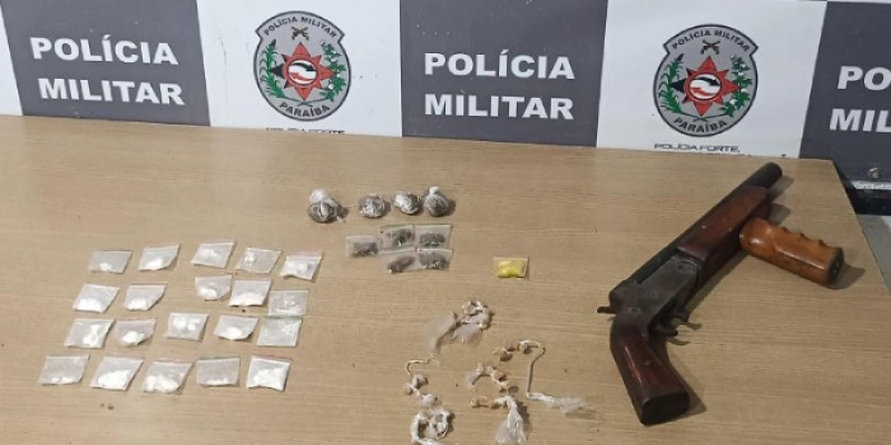 Polícia Militar apreende arma de fogo e entorpecentes durante operação em João Pessoa