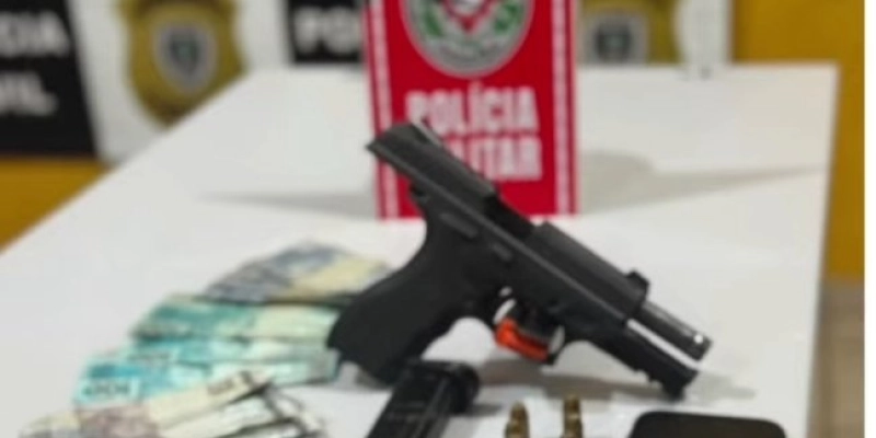 Homem em moto é preso com pistola .40 e cocaína na zona rural de Brejo dos Santos