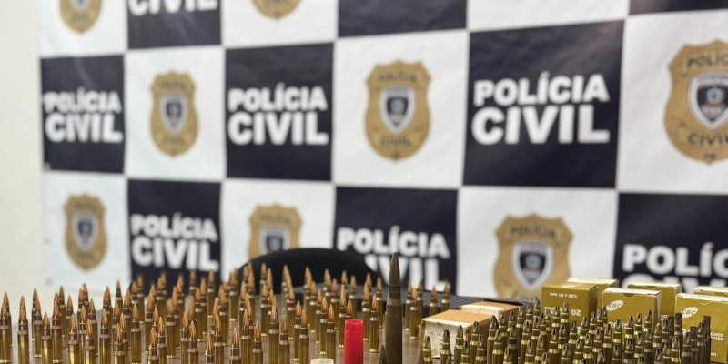 Polícia Civil apreende munições de fuzil e calibres de alto poder 
