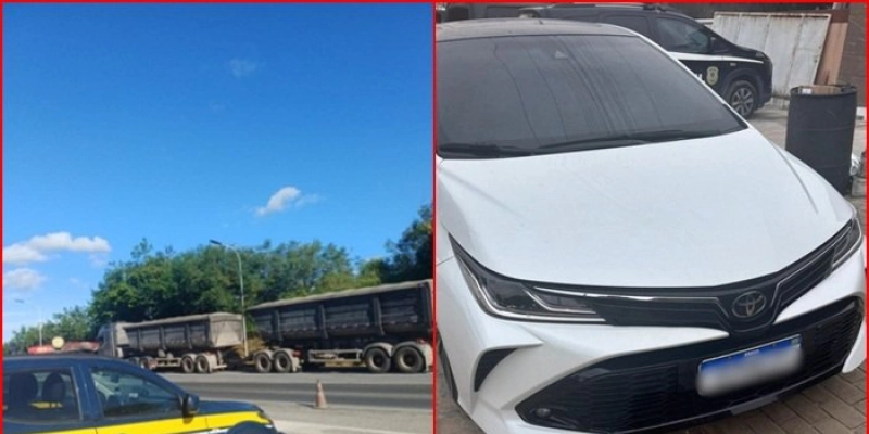 PRF realiza ações de combate aos crimes tributários, prende foragido da Justiça por roubo e tira de circulação carro adulterado