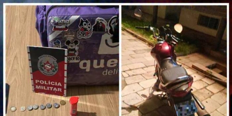 EM SOUSA: Motociclista tenta fugir da PM no bairro Nossa Senhora de Fátima e acaba preso com drogas