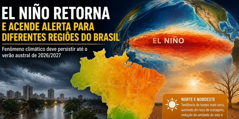 El Niño retorna e acende alerta para diferentes regiões do Brasil