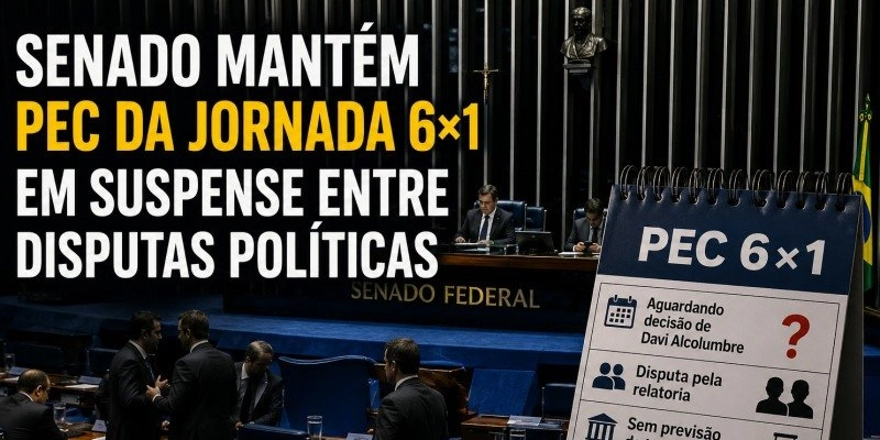 Senado mantém PEC da jornada 6×1 em suspense entre disputas políticas
