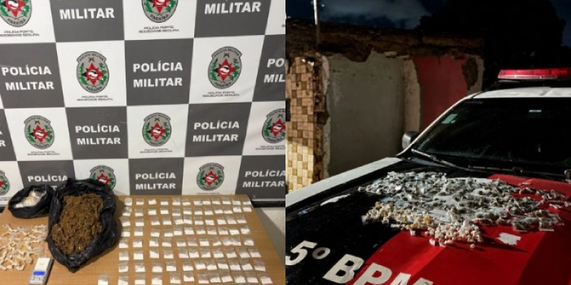 Polícia Militar frustra tráfico e apreende várias drogas na zona sul da Capital