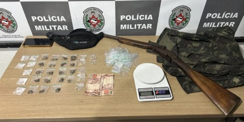 Polícia Militar prende suspeito por tráfico de drogas e apreende arma de fogo em comunidade de João Pessoa
