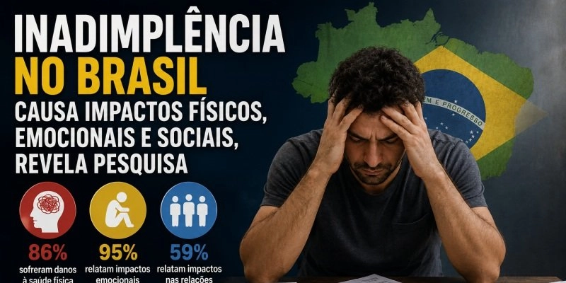 Inadimplência no Brasil causa impactos físicos, emocionais e sociais, revela pesquisa