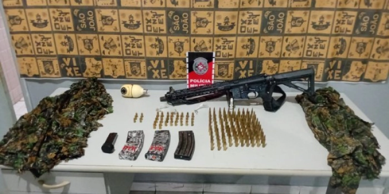 Força Tática entra em confronto com criminosos e apreende fuzil de guerra na Paraíba