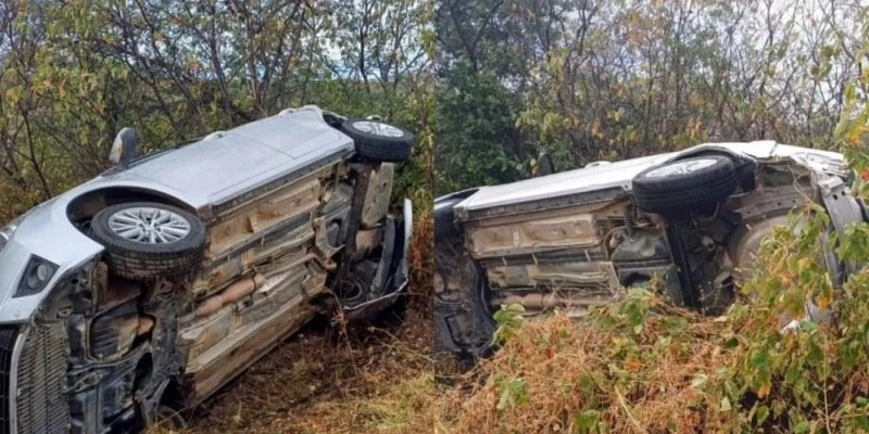 Homem ferido e mulher lesionada em acidente na BR-230, em Malta, Sertão da PB