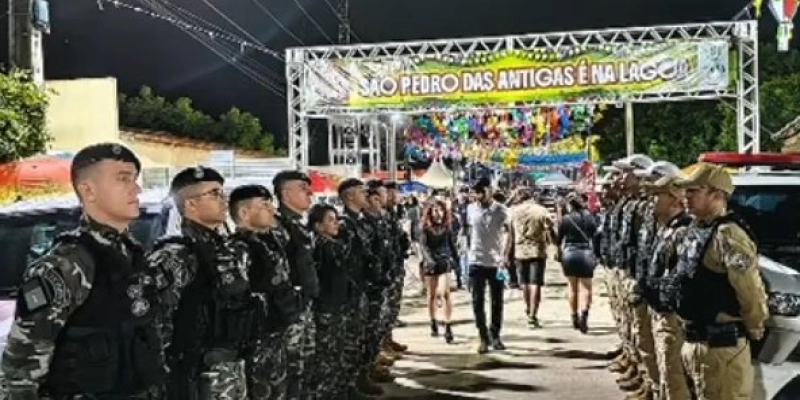 Polícia Militar garante segurança durante festa junina em comunidade de Sousa