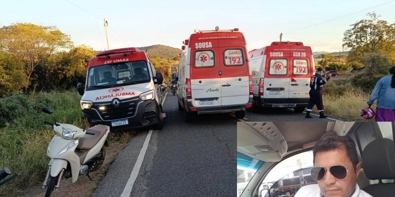 Motorista da Saúde de Sousa morre em colisão fatal na PB-384 próximo a Nazarezinho