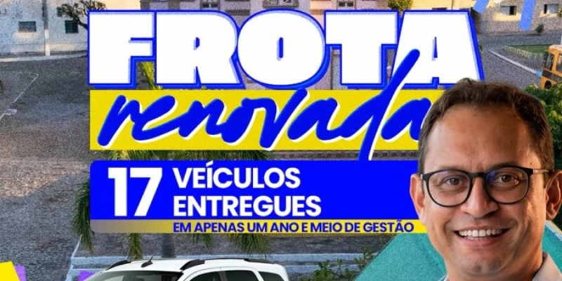 Em um ano e meio de administração, prefeitura de Lastro atinge marca de 17 novos carros entregues
