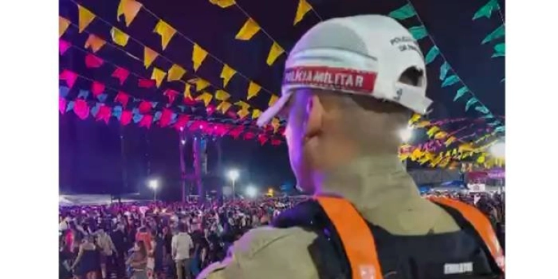 Polícia Militar garante segurança na segunda noite do São Julho 2026, em Sousa