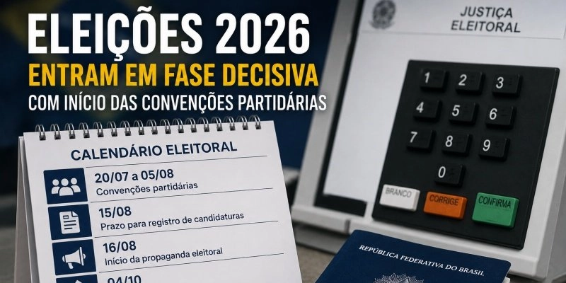 A menos de três meses do primeiro turno, calendário eleitoral estabelece novos prazos
