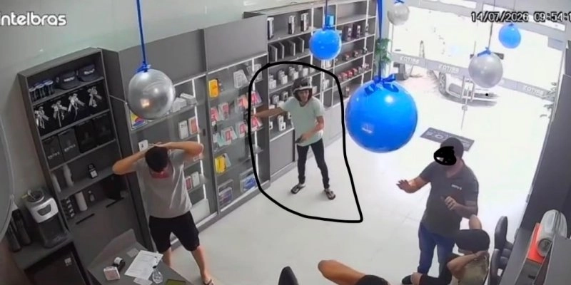 Criminoso armado invade e rouba loja de eletrônicos na manhã desta terça em Sousa