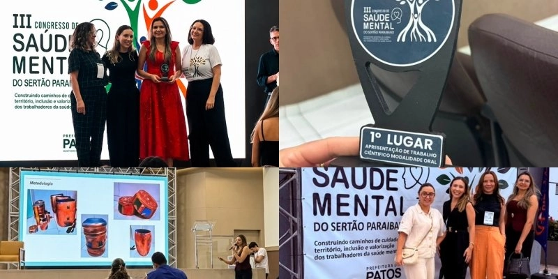 APS AD III de Sousa é premiado no III Congresso de Saúde Mental do Sertão Paraibano com o Projeto Batuclagem
