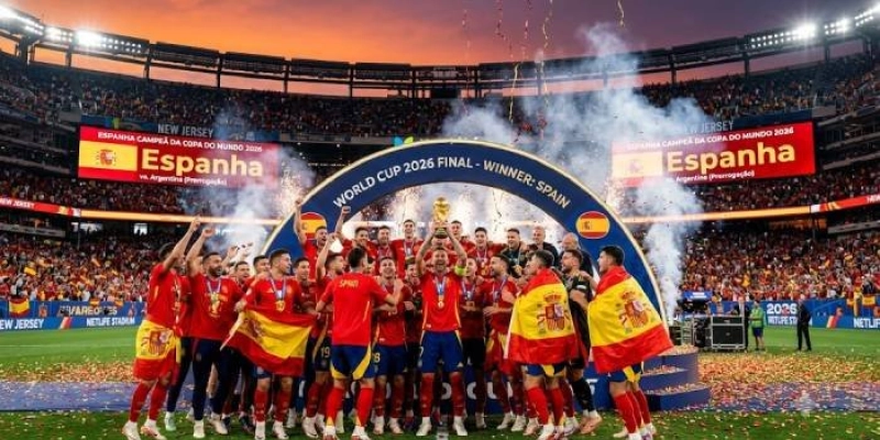 Espanha vence a Argentina na prorrogação e é bicampeã da Copa do Mundo de 2026