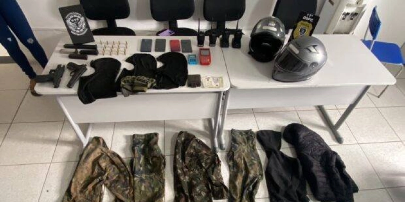 Confronto termina com quatro presos e apreensão de armas e materiais táticos na Paraíba