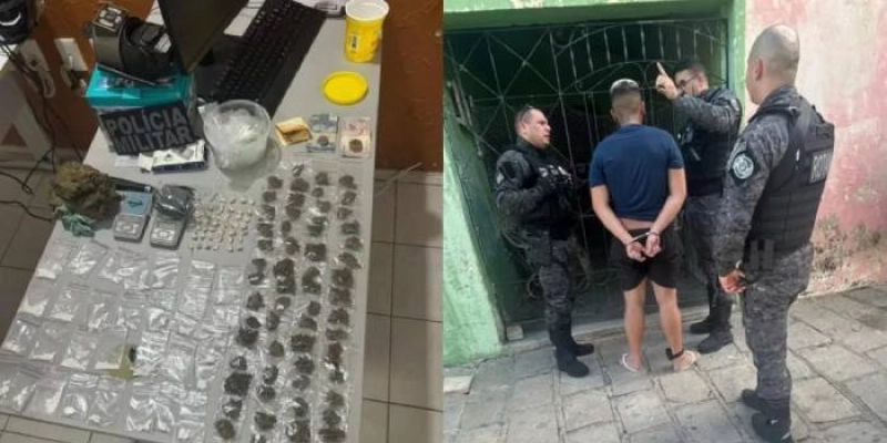 PM realiza terceira apreensão por tráfico no mesmo dia na comunidade Rua do Meio, em Patos