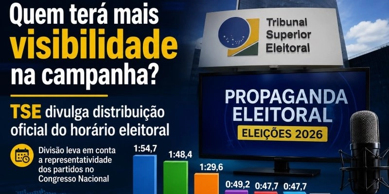 Quem terá mais visibilidade na campanha? TSE divulga distribuição oficial do horário eleitoral