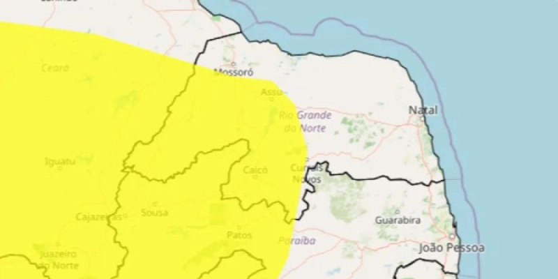 Inmet emite novo alerta amarelo de baixa umidade para 101 municípios da Paraíba