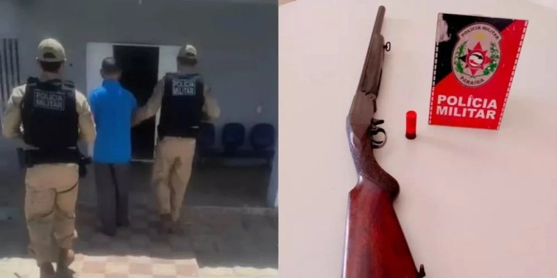 PM apreende arma de fogo e prende suspeito de agredir companheira no Sertão da Paraíba