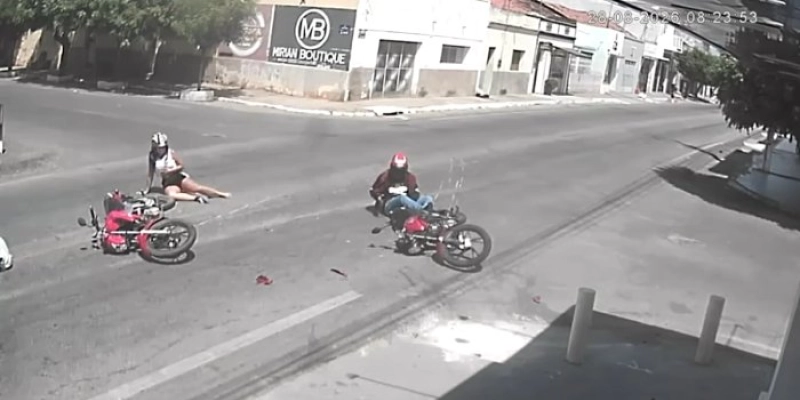 Vídeo flagra colisão violenta e acende alerta para sequência de acidentes em São João do Rio do Peixe