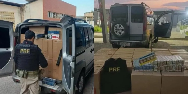 PRF apreende mais de 18 mil carteiras de cigarros contrabandeados na BR-230, no Sertão da PB