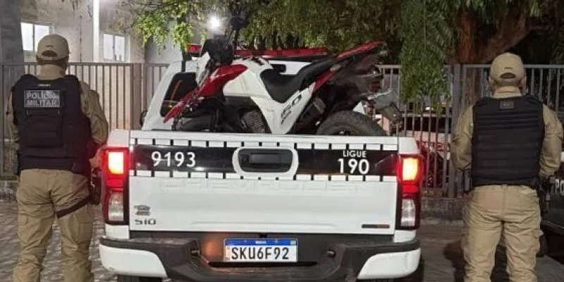 PM intercepta, em Triunfo, motocicleta com chassi raspado e encaminha suspeito à delegacia