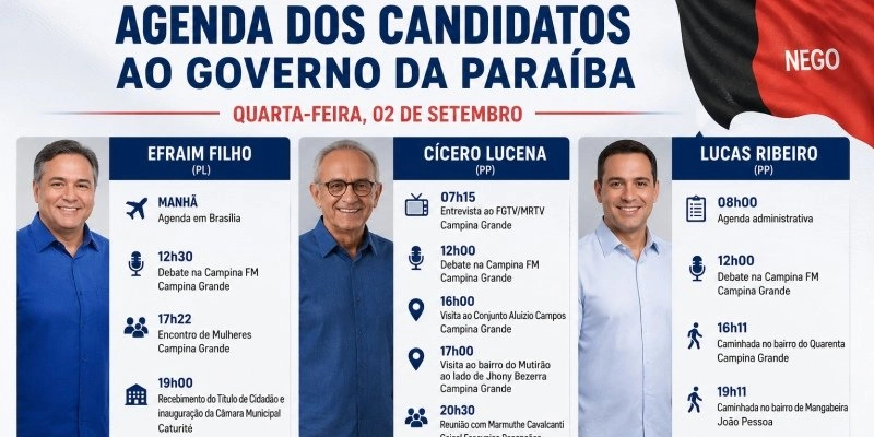 Quarta-feira de campanha tem debate, corpo a corpo e articulações entre candidatos na Paraíba