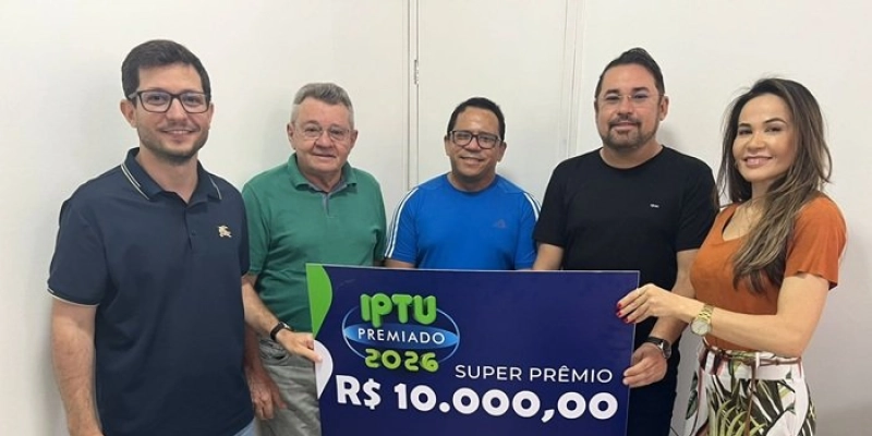 Prefeitura de Sousa entrega prêmio de R$ 10 mil no 3º sorteio do IPTU Premiado 2026