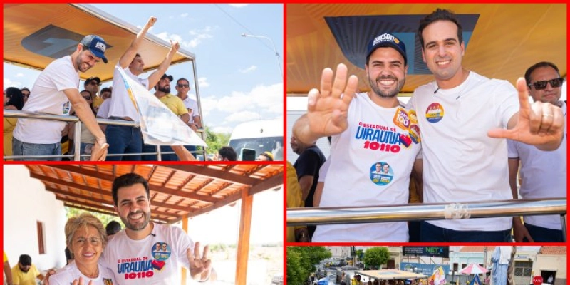 No Alto Sertão, Wilson Filho participa de caravana com a majoritária e mostra força política com prefeitos da região 
