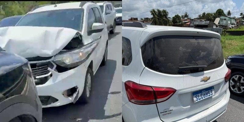 Carro da Prefeitura de Olho D’Água se envolve em acidente com advogado sousense na BR-101