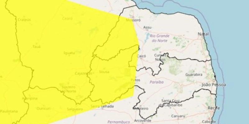 Inmet mantém alerta de baixa umidade no Sertão da Paraíba pelo 6º dia seguido