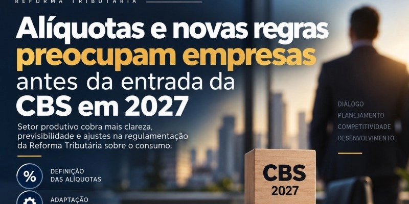 Alíquotas e novas regras preocupam empresas antes da entrada da CBS em 2027