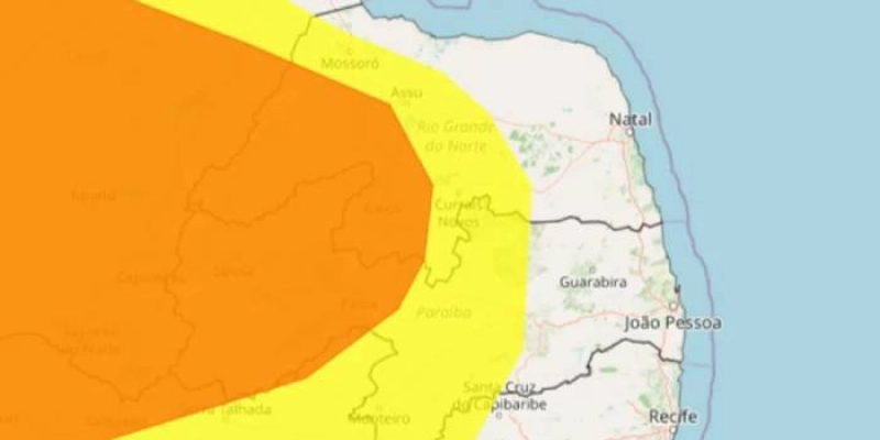 Inmet emite alertas laranja e amarelo de baixa umidade para mais de 100 cidades da Paraíba