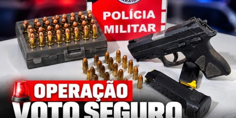 Durante a Operação Voto Seguro, 12º BPM apreende arma de fogo em abordagem veicular em Paulista