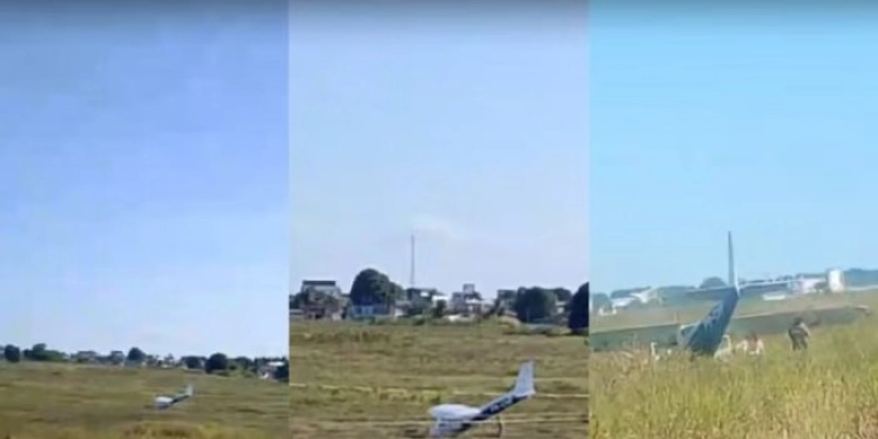 Avião de pequeno porte faz pouso forçado perto do Aeroporto Castro Pinto na Grande João Pessoa