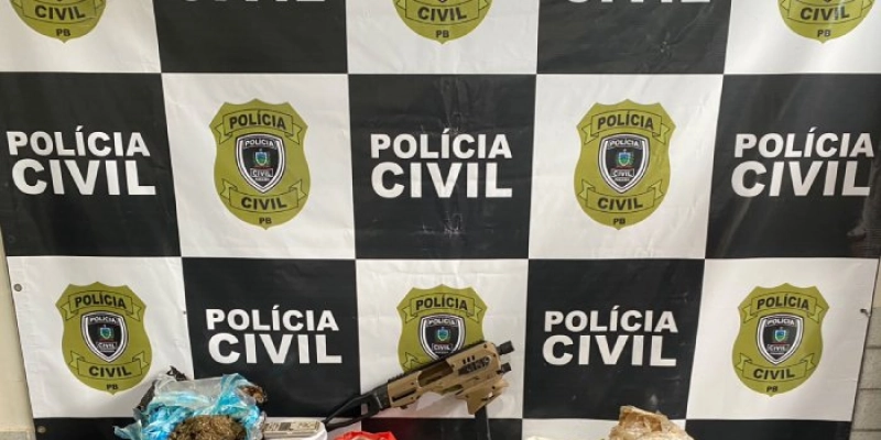 GTE desarticula depósito do tráfico e apreende munições de fuzil e drogas, no interior da PB