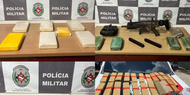 Polícia militar intensifica combate ao tráfico e apreende drogas e armas em diferentes bairros de João Pessoa