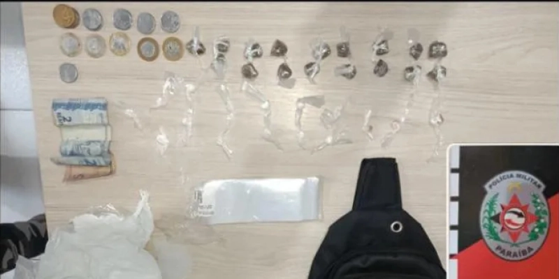 Ação policial em Cajazeiras resulta na apreensão de maconha, cocaína e crack