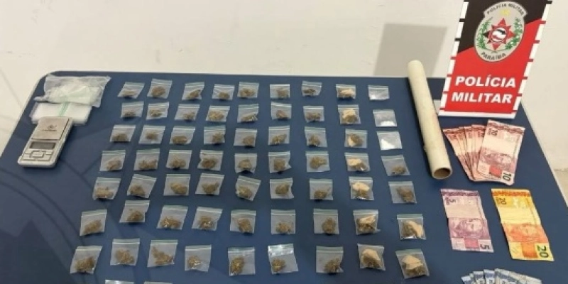 Suspeito é preso com drogas durante operação da ROTAM em lava-jato na cidade de Patos
