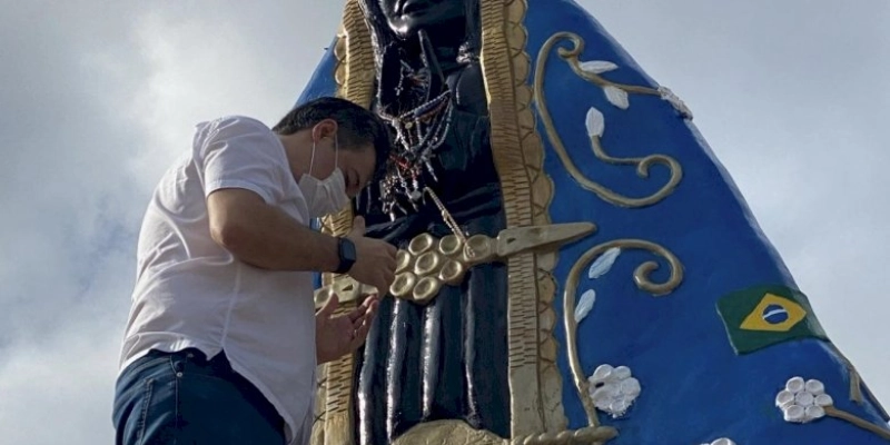 Em Boqueirão de Piranhas, Júnior Araújo visita Horto de Nossa Senhora Aparecida, e destaca Turismo Religioso 