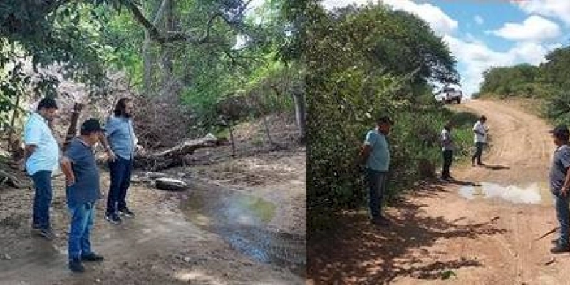 Secretário de Obras, Júnior Farias, inspeciona locais onde vão ser construídas passagens molhadas na Zona Rural de Aparecida