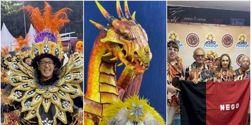 Dragões da Real exalta cultura e belezas naturais de João Pessoa no desfile das Escolas de Samba de São Paulo