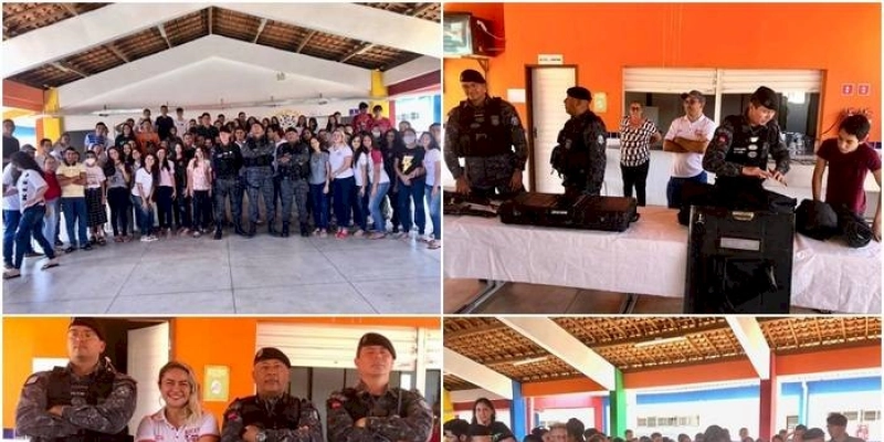 Batalhão de Operações Especiais participa do Projeto Pós-Médio realizado em escola na cidade de Santa Cruz