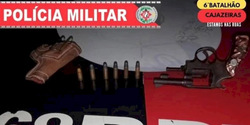 Arma de fogo é apreendida e suspeito preso em ação da PM, em Bonito de Santa Fé