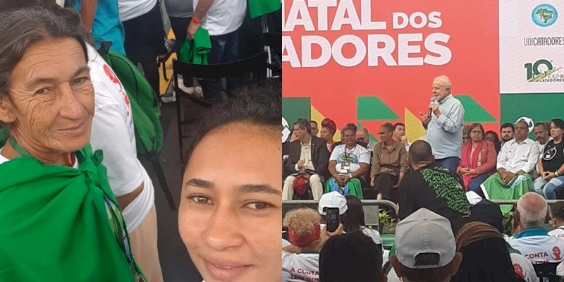 Delegação da Associação de Catadores de Materiais de Recicláveis  sousense participa da 20ª Expocatadores em Brasília com o Presidente Lula