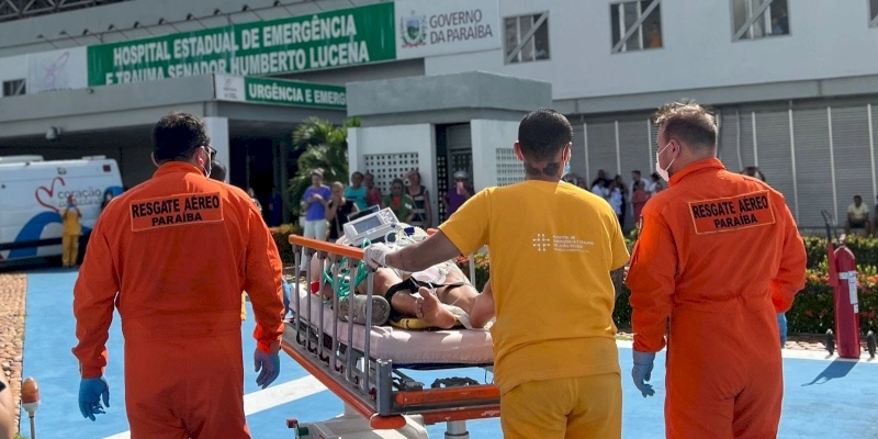 Serviço de UTI aérea do Governo da Paraíba transfere vítima de atropelamento grave para tratamento em João Pessoa 