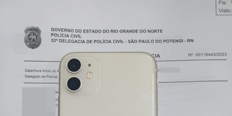 Celular furtado no Arraial do Coco em Sousa é recuperado no Rio Grande do Norte 