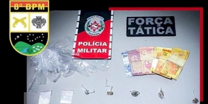 Polícia prende individuo com maconha, crack e cocaína durante Operação Boas Festas 